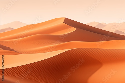 Sahara Sand Dune Gradients: Tranquil Ambiance of Rolling Hills