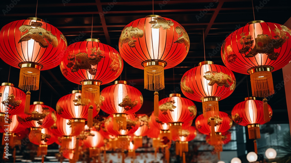 Fototapeta premium chinese new year lanterns