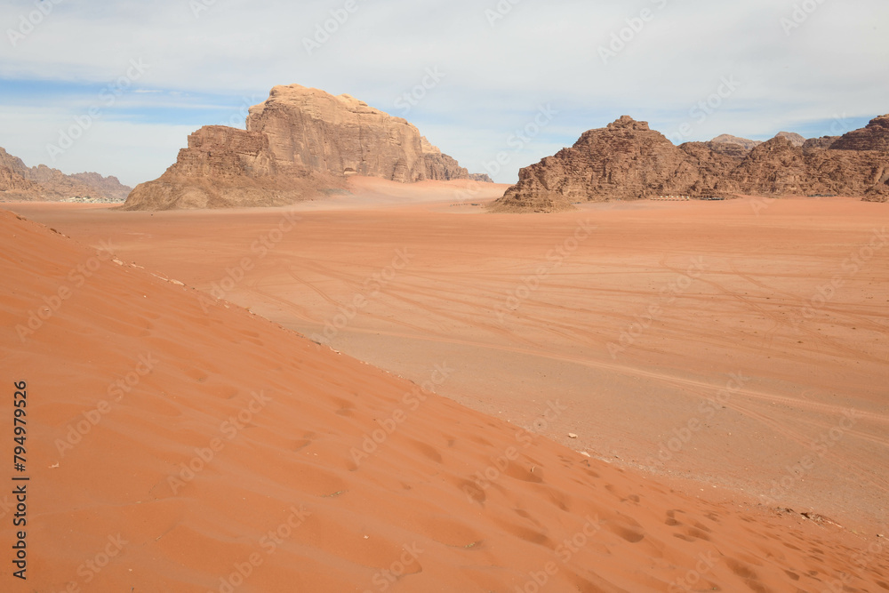 Fototapeta premium Landscape of Wadi Rum desert in Jordan
