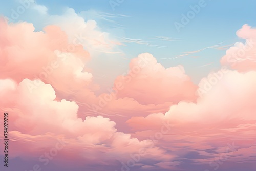 Soft Peach Sunset Gradients: Evening Sky Colors Symphony