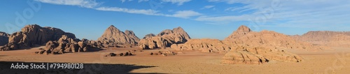 Landscape of Wadi Rum desert in Jordan