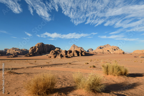 Landscape of Wadi Rum desert in Jordan