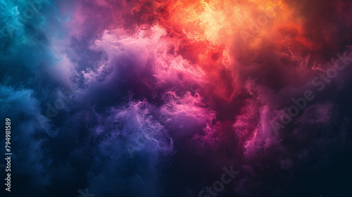 A colorful, swirling cloud of gas and dust in space