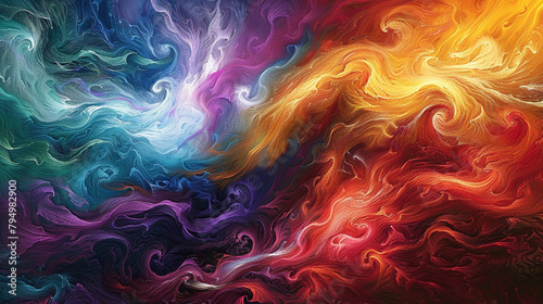 A mesmerizing cascade of colors flows and swirls, painting a picture of pure enchantment and ethereal beauty.