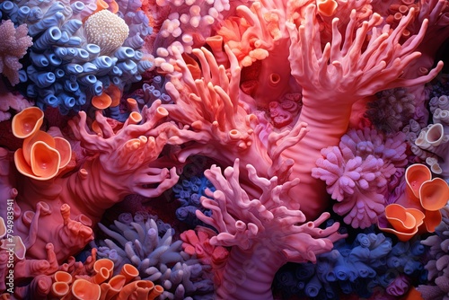 Tropical Coral Reef Gradients  Dive into Vibrant Marine Biodiversity Colors