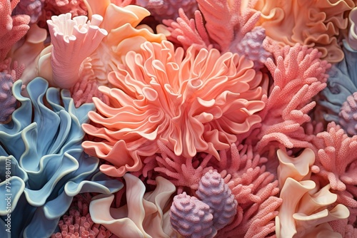 Tropical Coral Reef Gradients  Sea Coral Color Mix Delight
