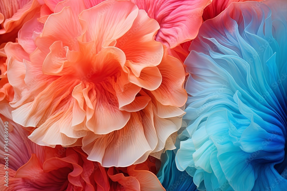 Tropical Lagoon Gradient Hues: Underwater Coral Blend Tropical Lagoon Gradient Hues: Underwater Coral Blend