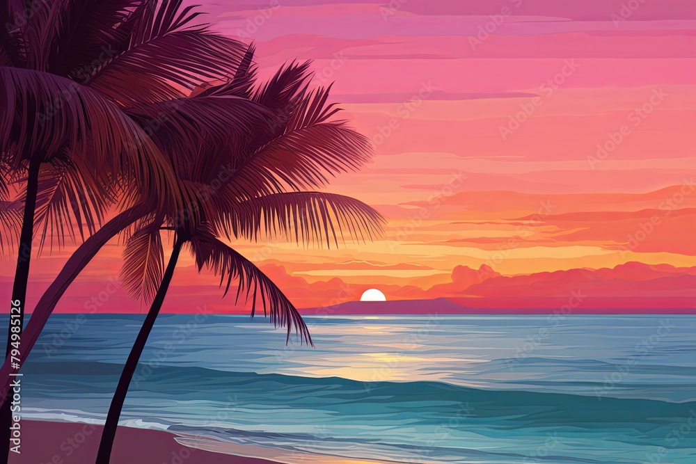 Oceanic Sunrise: Captivating Tropical Sunrise Color Palettes