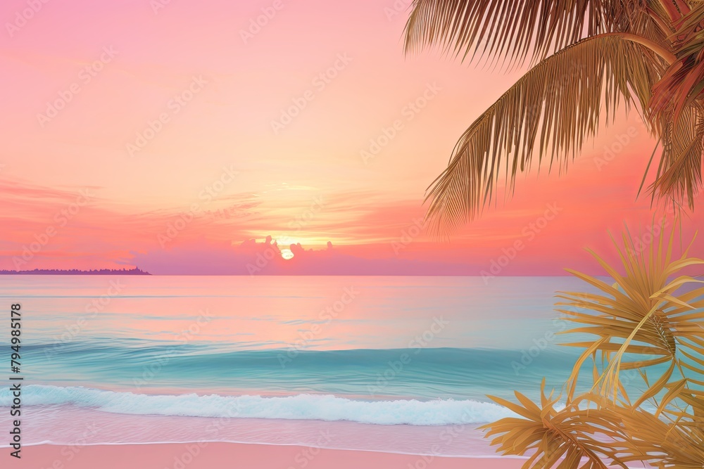Tropical Sunrise Serenity: Beach Dawn Hues Color Palettes