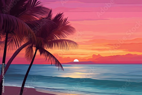 Oceanic Sunrise  Captivating Tropical Sunrise Color Palettes