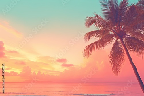 Sunlit Beach Sunrise: Tropical Color Palette and Texture Gradient