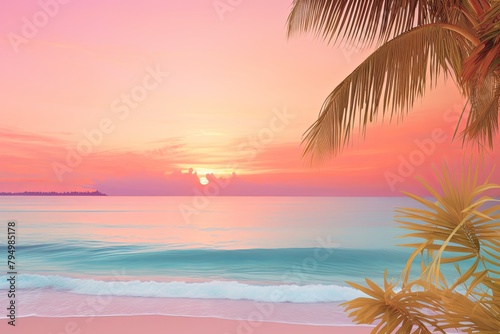 Tropical Sunrise Serenity  Beach Dawn Hues Color Palettes