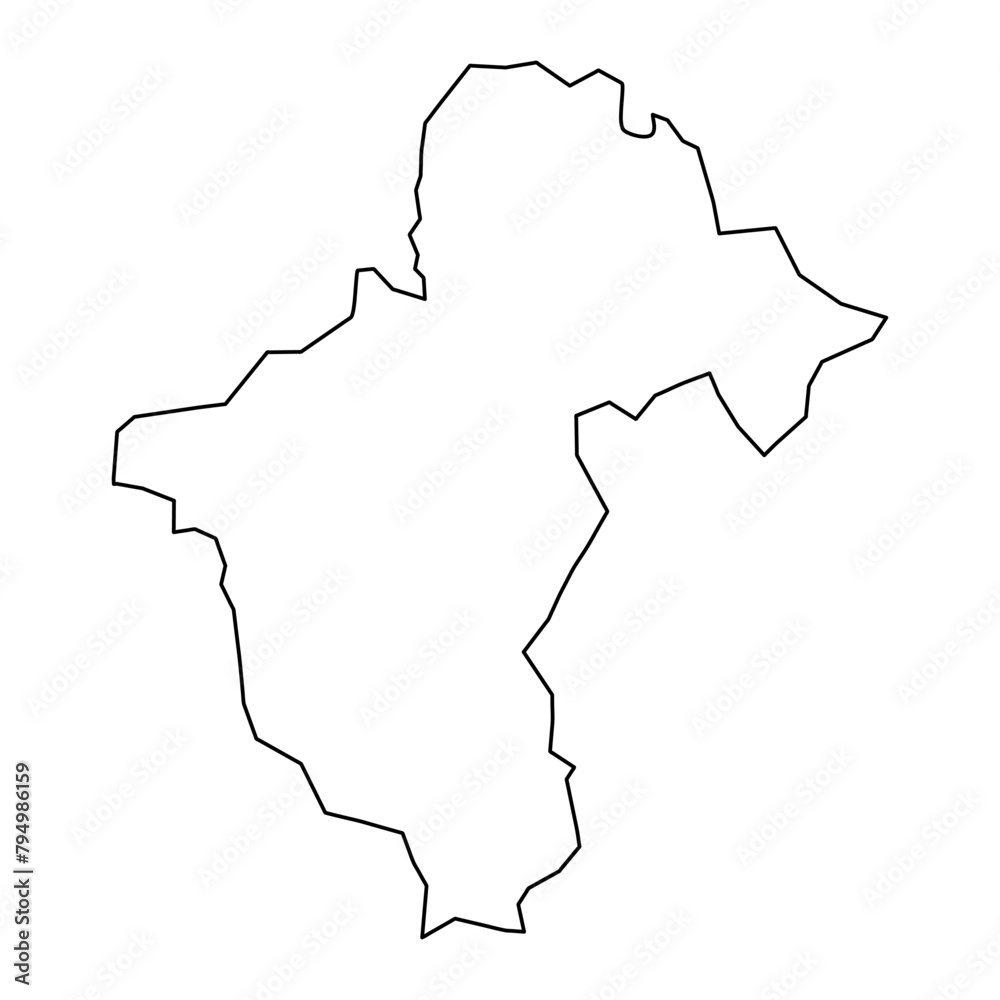 Fototapeta premium La Vega Province map, administrative division of Dominican Republic. Vector illustration.