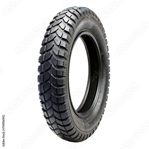 tires stacked up isolated on transparent background