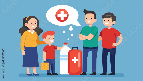 A family purchasing a new fire extinguisher and first aid kit understanding that investing in safety measures is also a form of building an