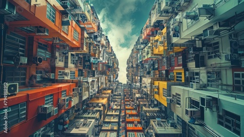 The hustle and bustle of city life in these captivating photos. It captures the chaotic energy and bustling streets of a modern metropolis.