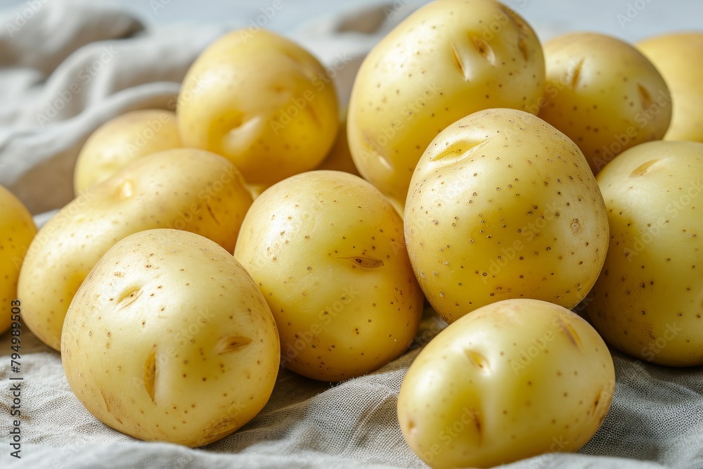 yellow potatoes on the table yellow potatoes on the table