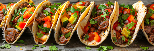 Authentic Mexican Taco Feast, Fresh Ingredients for a Flavorful Meal