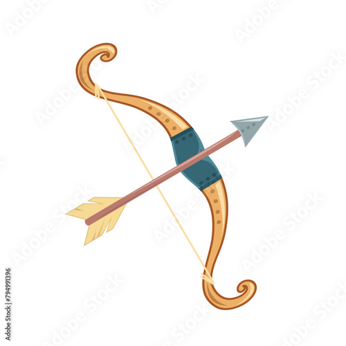 archery bow vector illustration cartoon element design template