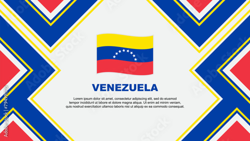 Venezuela Flag Abstract Background Design Template. Venezuela Independence Day Banner Wallpaper Vector Illustration. Venezuela Vector