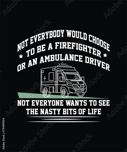 Ambulance t shirt design