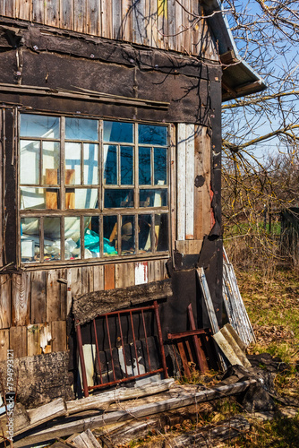 Photography Old abandoned rural house (dacha, shack) in Ukraine