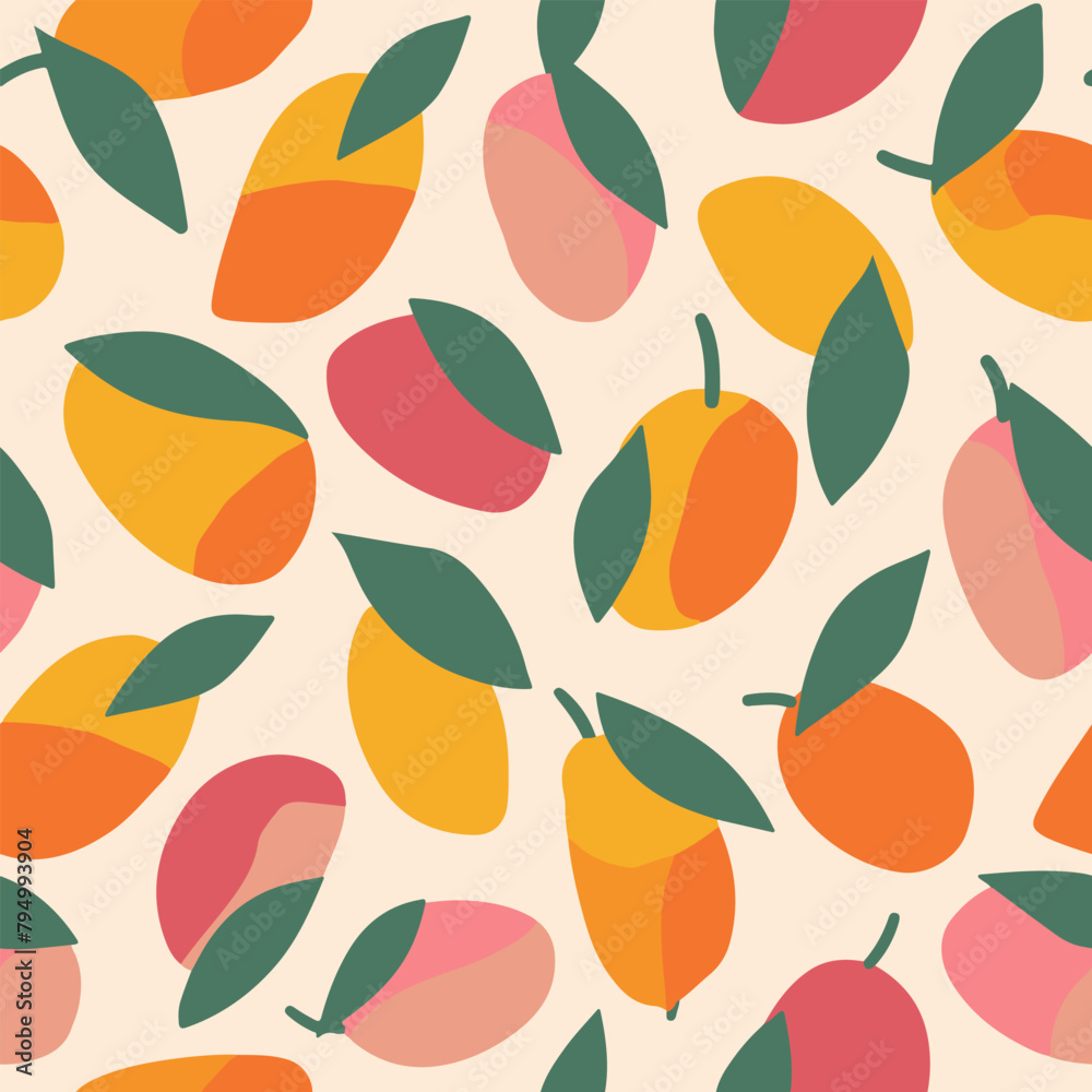 Pastel vector sketch of hand-drawn seamless pattern of simple lemons