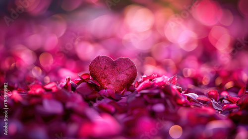 Heart-shaped Object Surrounded by Flowers
