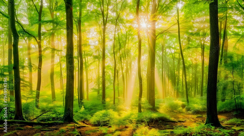 Fototapeta premium bamboo forest in the morning