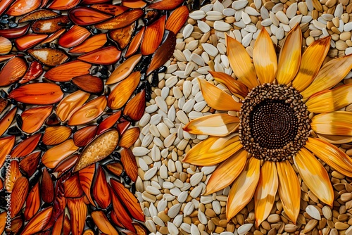 sunflower seeds and sunflower