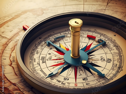 Comparing Costs and Values: Navigate the Seas of Finance with Our Cartoon Compass Concept