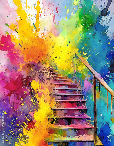Vivid stairs