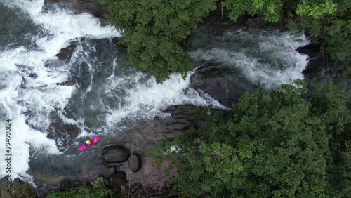 kayaking drone shot location thusharagiri  photo