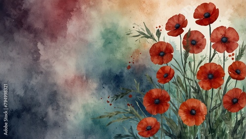 Free vector watercolor remembrance day background © asma