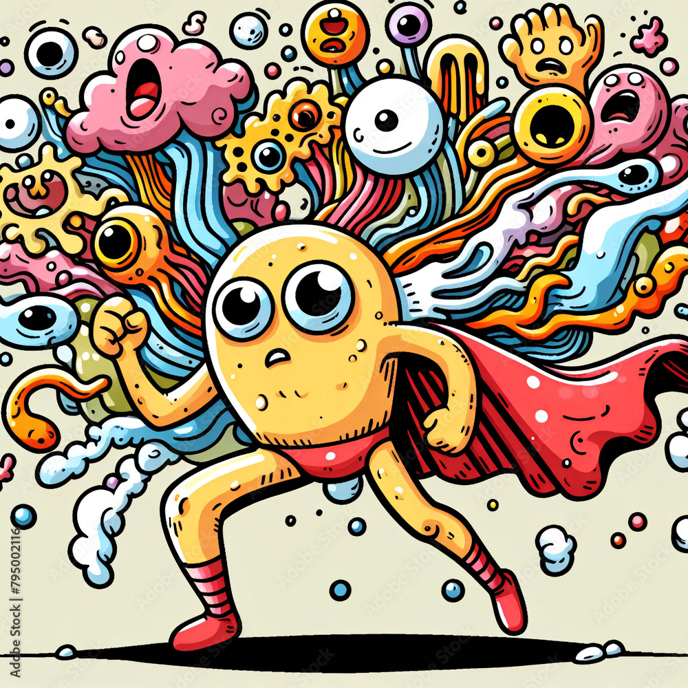 Obraz premium cartoon superhero