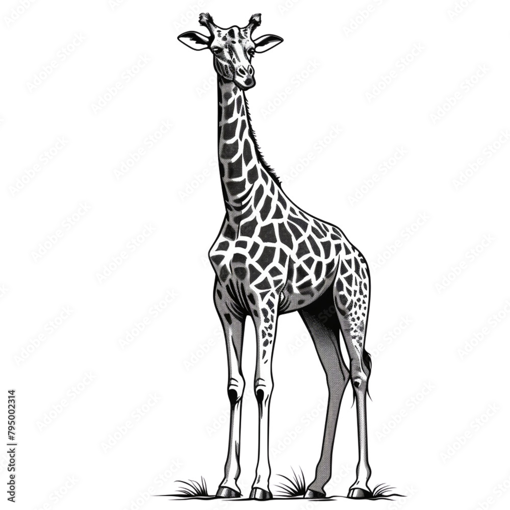 Obraz premium giraffe cartoon isolated