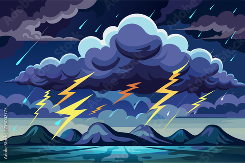Thunderclouds rumbling in a turbulent sky