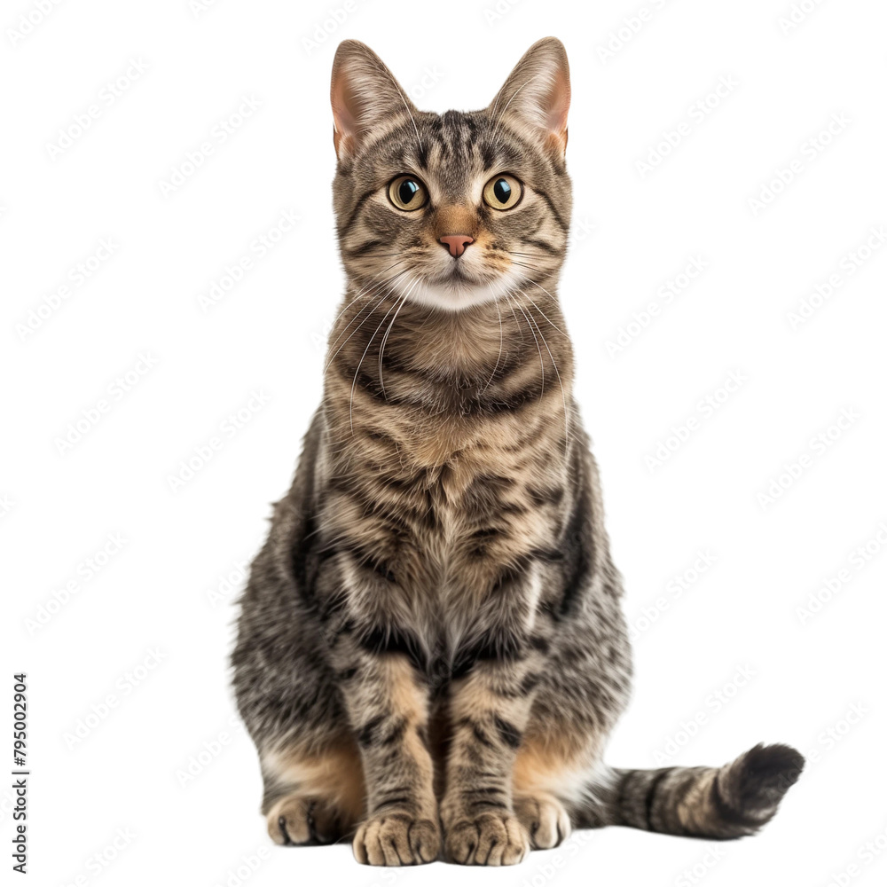 a cat sitting , isolated on transparent background a cat sitting , isolated on transparent background