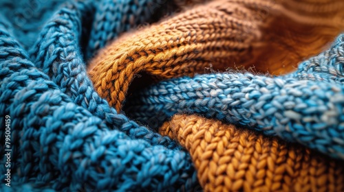 generative ai ,orange colored woolen knitted sweaters.