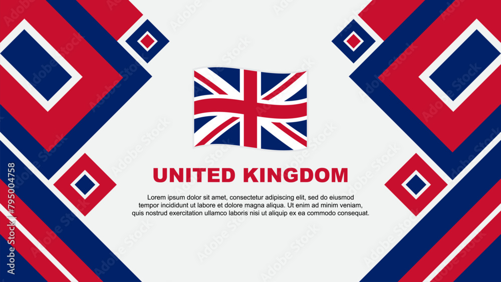 United Kingdom Flag Abstract Background Design Template. United Kingdom Independence Day Banner Wallpaper Vector Illustration. United Kingdom Cartoon United Kingdom Flag Abstract Background Design Template. United Kingdom Independence Day Banner Wallpaper Vector Illustration. United Kingdom Cartoon