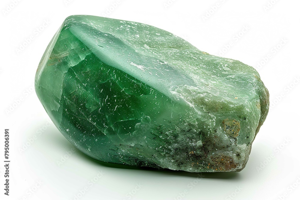 Aventurine, gemstone, isolated on white