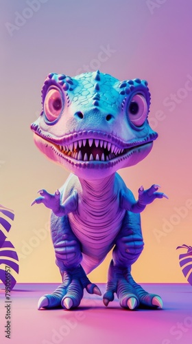 3d Dinosaur T Rex character HD wallpaper Background © Leli
