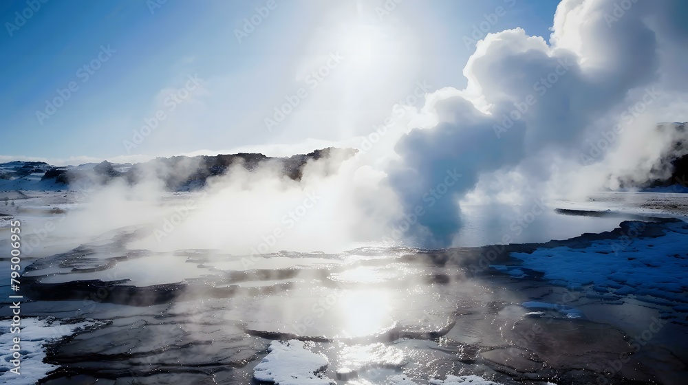 geyser in park national park