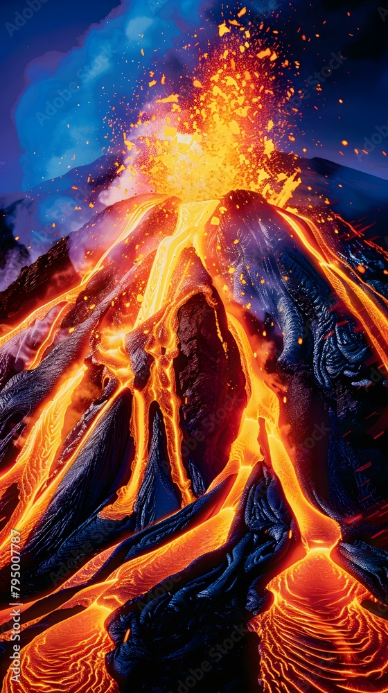Fototapeta premium fire in the dark