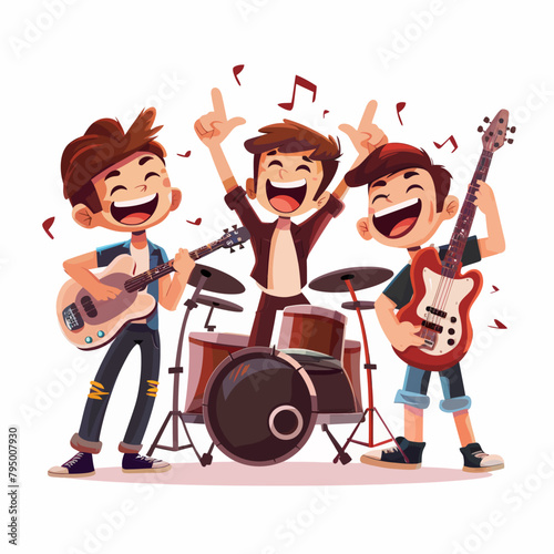 a group of young men playing musical instruments