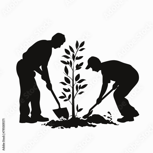 a couple of people that are working in the dirt