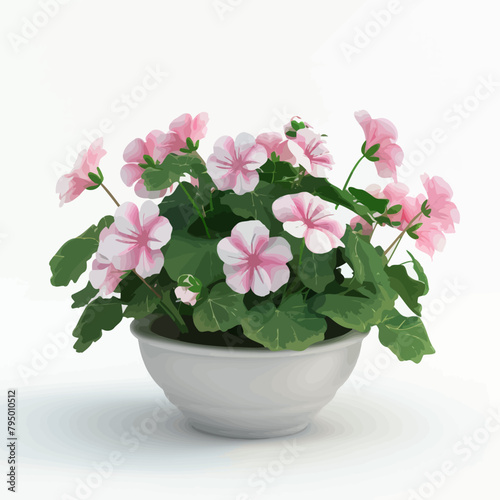 a white bowl filled with pink flowers on top of a table