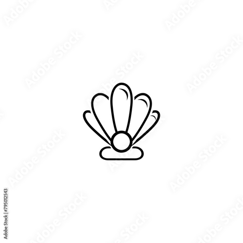  Shell icon simple sign. shell icon flat  illustration for graphic and web design.