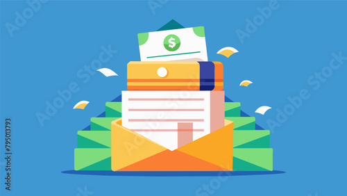 A stack of envelopes labeled with different financial goals each one filled with the appropriate amount of cash to stay on track.