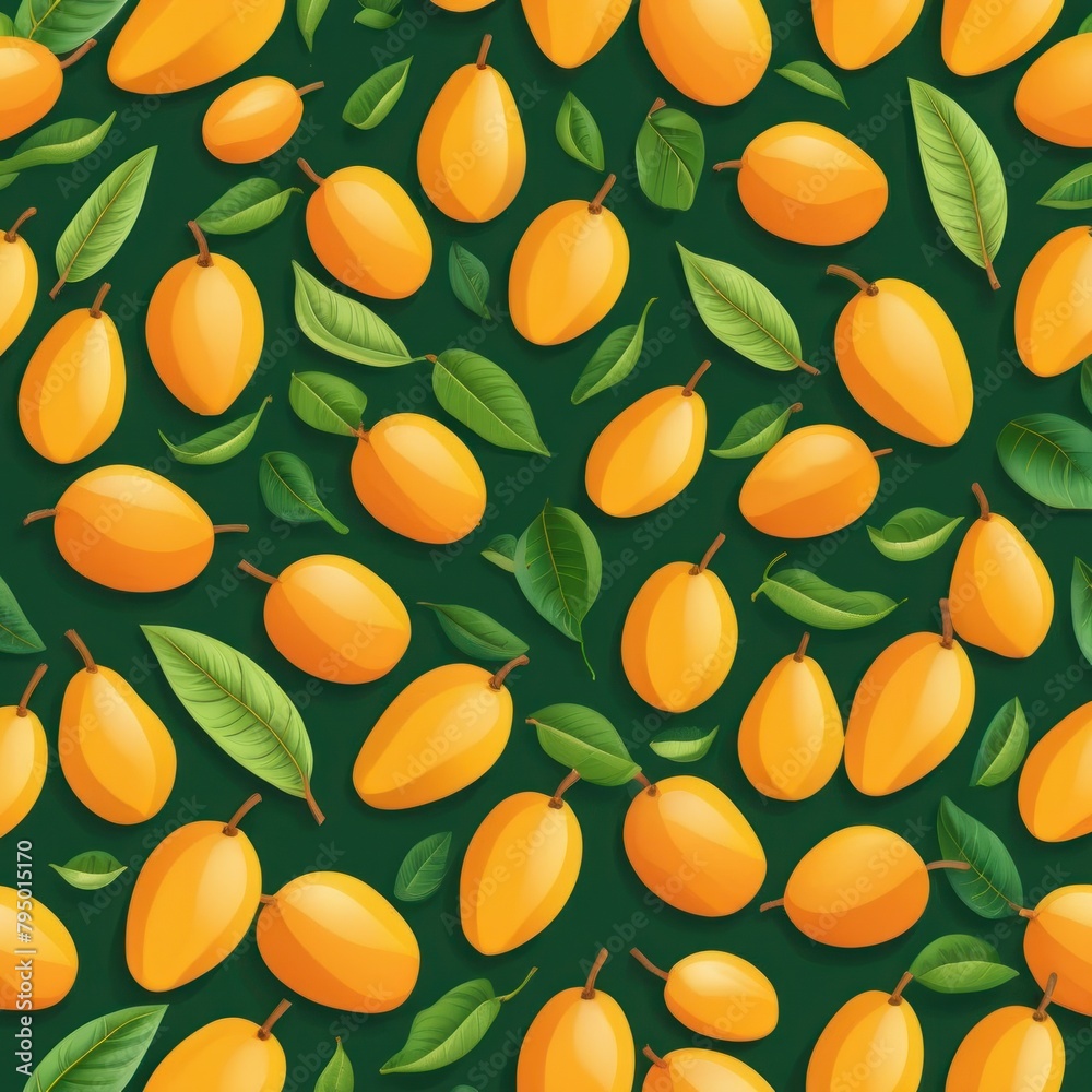 Mango pattern background vector illustration style Mango pattern background vector illustration style